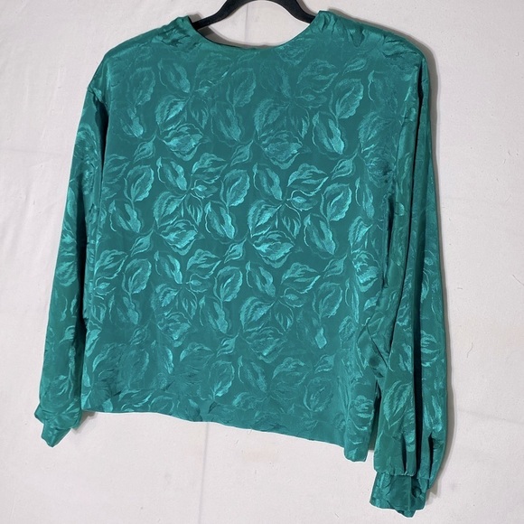 Vintage The French Fact Turquoise Floral Jacquard Skirt Set M - Picture 14 of 15